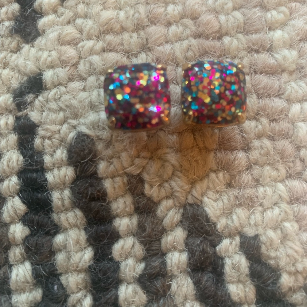 Kate Spade ♠️ New York Glitter Square Stud Earrings